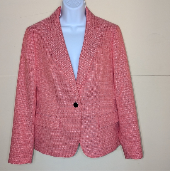 Anne Klein Jackets & Blazers - Anne Klein Blazer Jacket Coral and White Textured